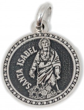Santa Isabel Mociños - medalla redonda grande