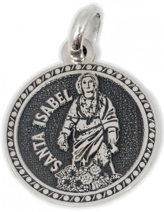 Santa Isabel Mociños - medalla redonda pequeña