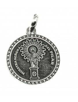 Nuestra Señora del Pilar - medalla redonda grande