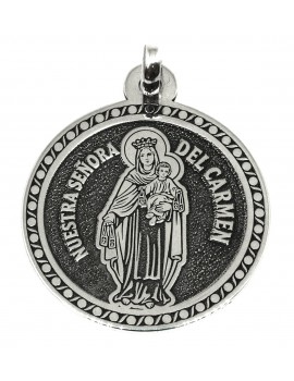 Nuestra Señora del Carmen - medalla redonda grande
