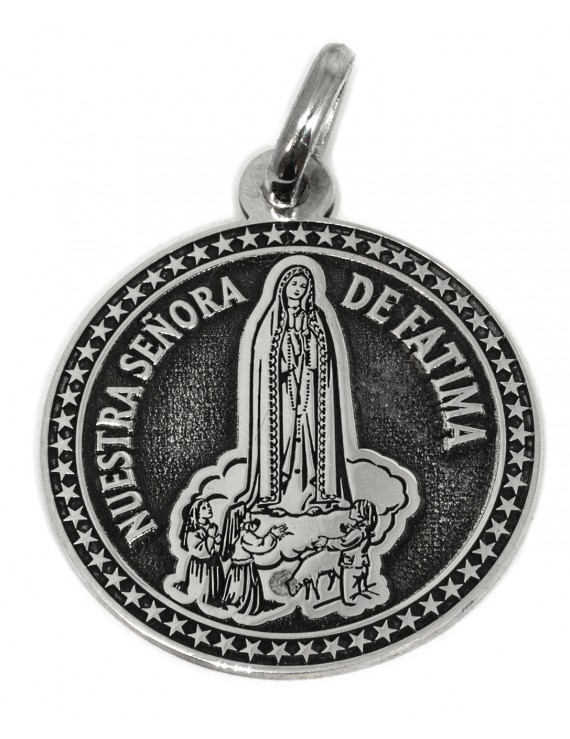 Nuestra Señorade Fátima - medalla redonda grande