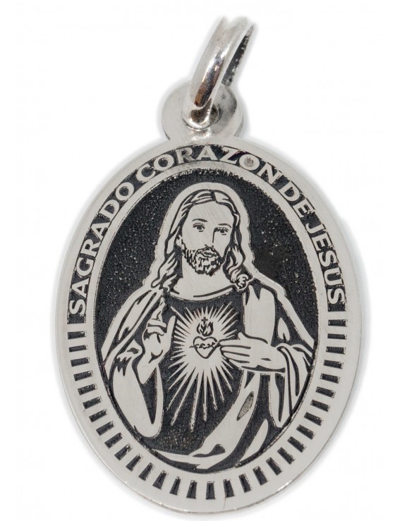 sagrado Corazón de Jesús - medalla oval grande