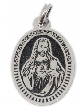 sagrado Corazón de Jesús - medalla oval pequeña