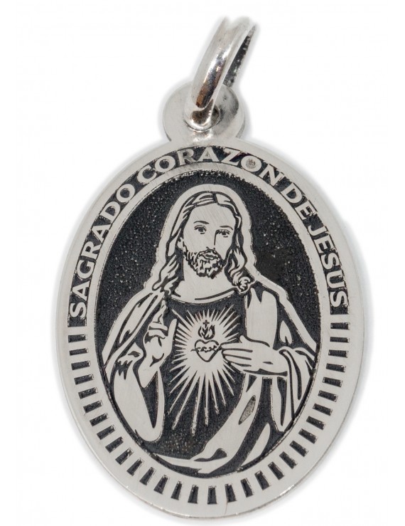 sagrado Corazón de Jesús - medalla oval pequeña