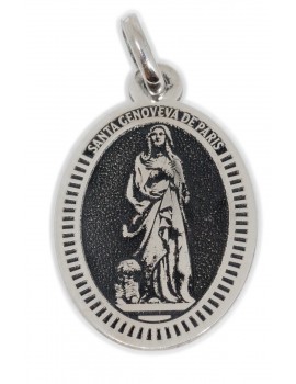 Santa Genoveva de París - medalla oval grande