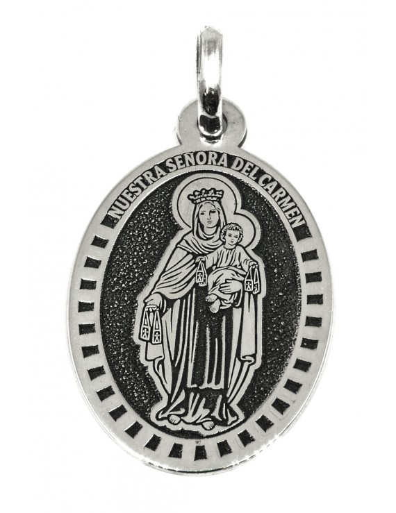 Nuestra Señora del Carmen - medalla oval pequeña