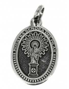 Nuestra Señora del Pilar - medalla oval pequeña